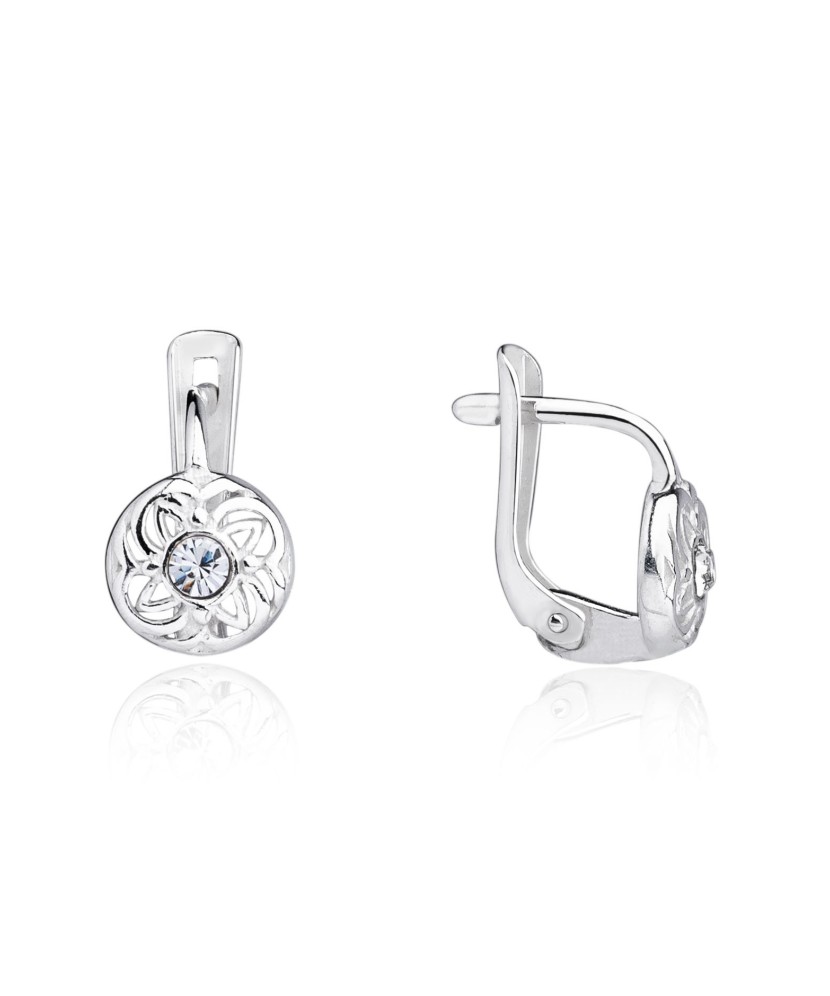 Sterling silver earrings with zircons