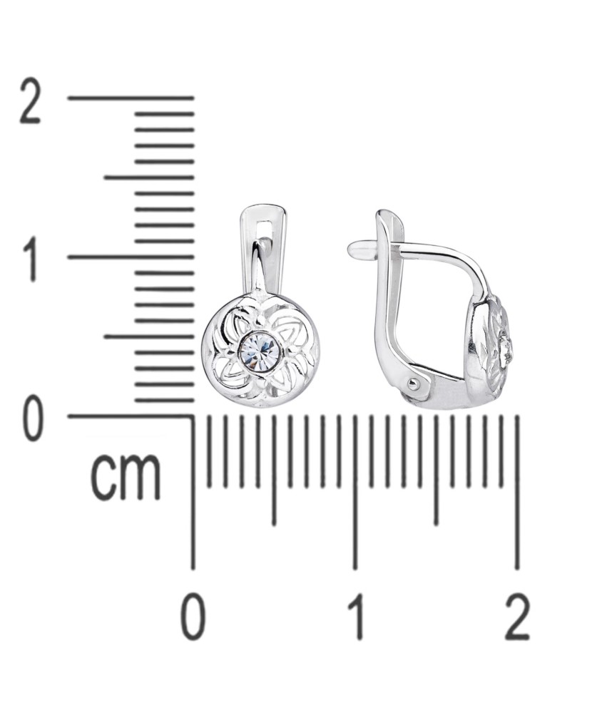 Sterling silver earrings with zircons