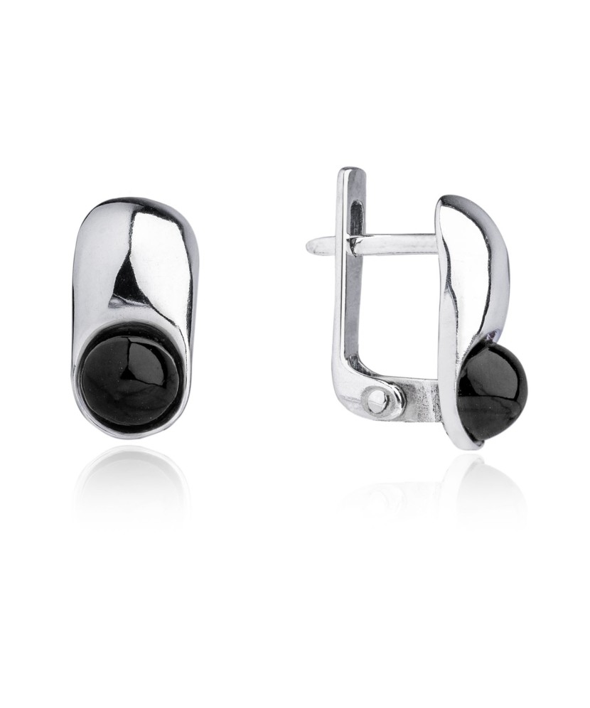 Sterling silver earrings with onyx