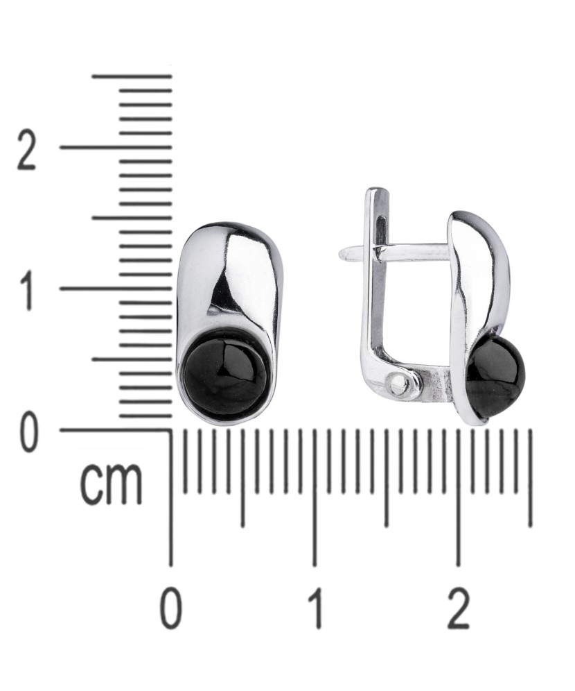 Sterling silver earrings with onyx