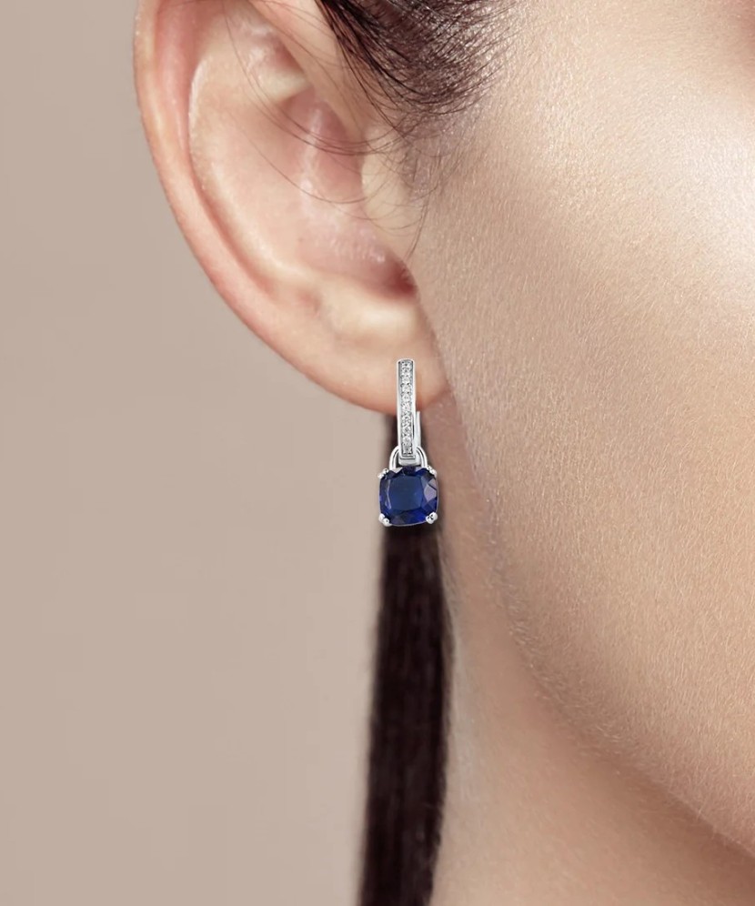 Sterling silver earrings with zircons