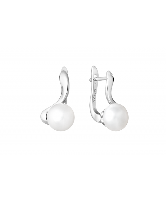 Sidabriniai auskarai su natūraliais perlais - Auskarai su perlais - Goldinga