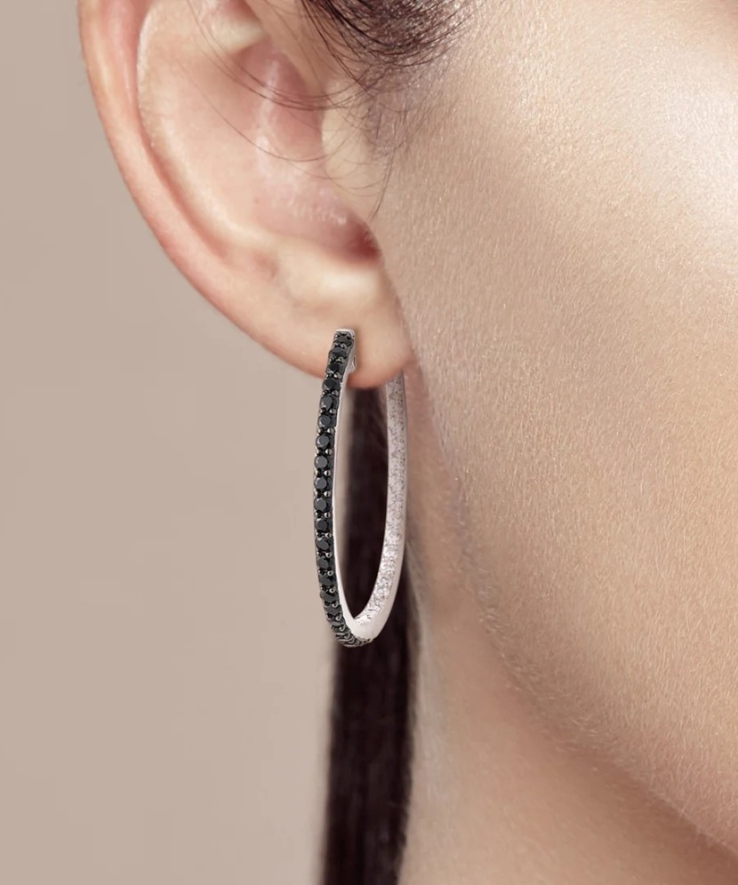 Sterling Silver earrings with zircons and spinels Sterling Silver earrings with zircons and spinels