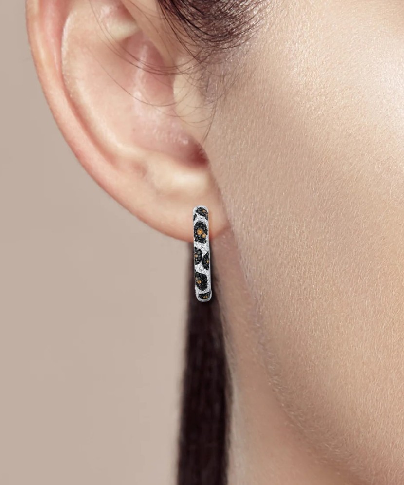 Sterling Silver earrings with zircons and spinels