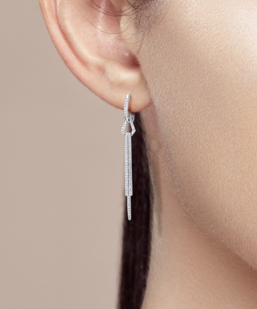 Sterling silver earrings with zircons