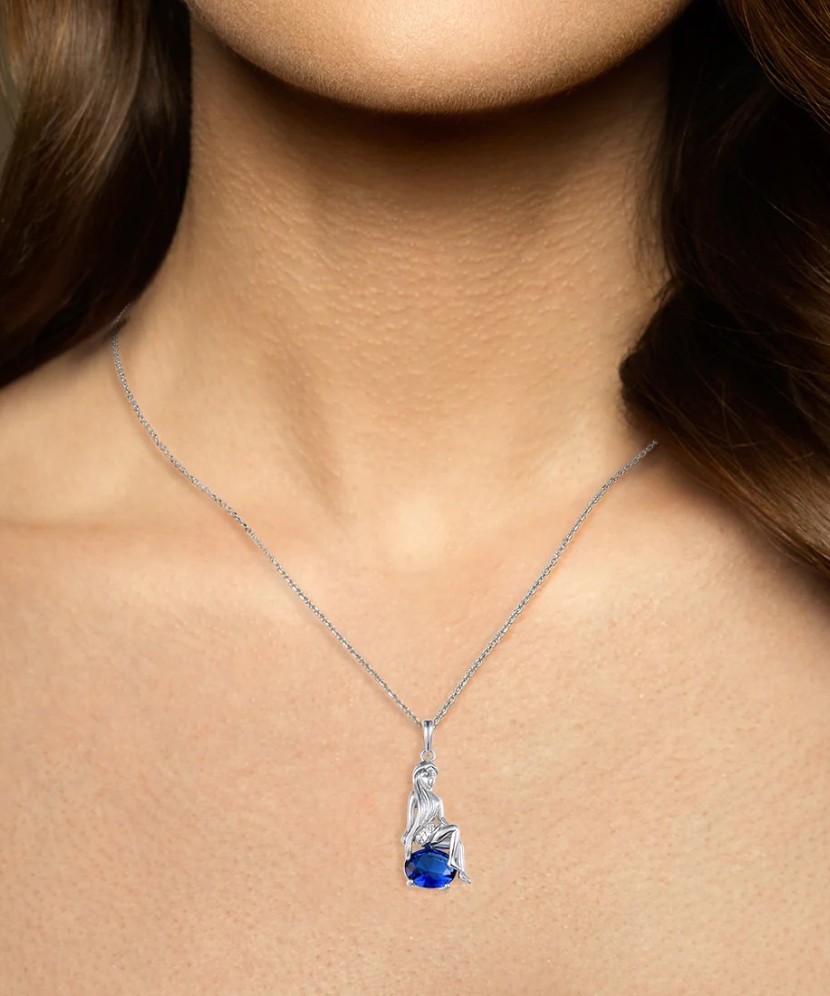 Sterling Silver pendant with zirconium "Virgo "