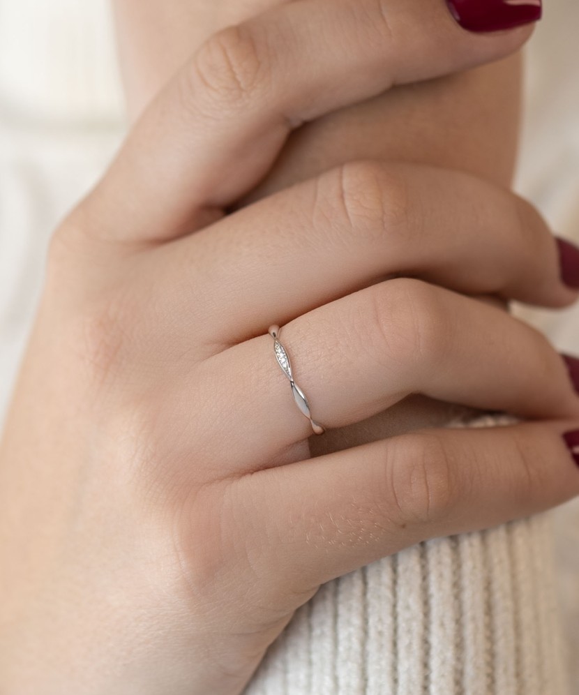 White gold ring with diamonds White gold ring with diamonds