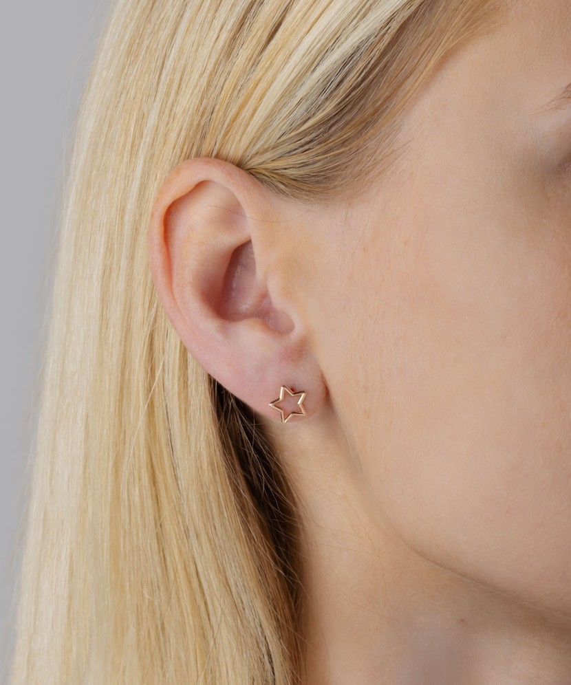 Gold earrings "stars"