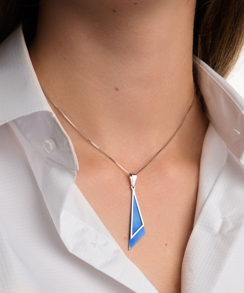 Sterling silver pendant with titanium