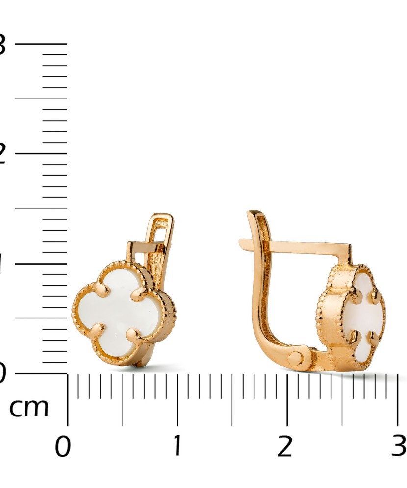 Золотые серьги с эмалью