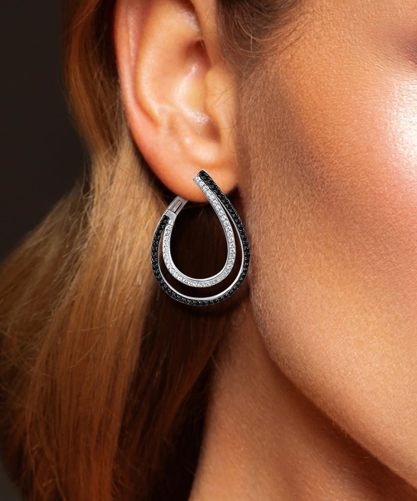 Sterling Silver earrings with zircons and spinels