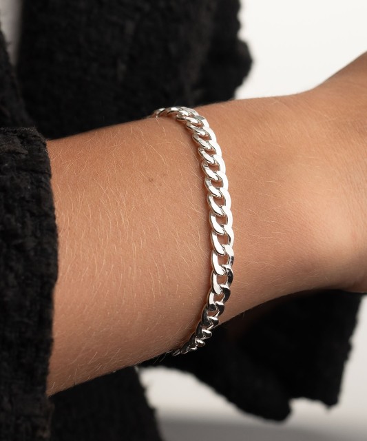 Серебряный браслет  "Curb" 5.8mm