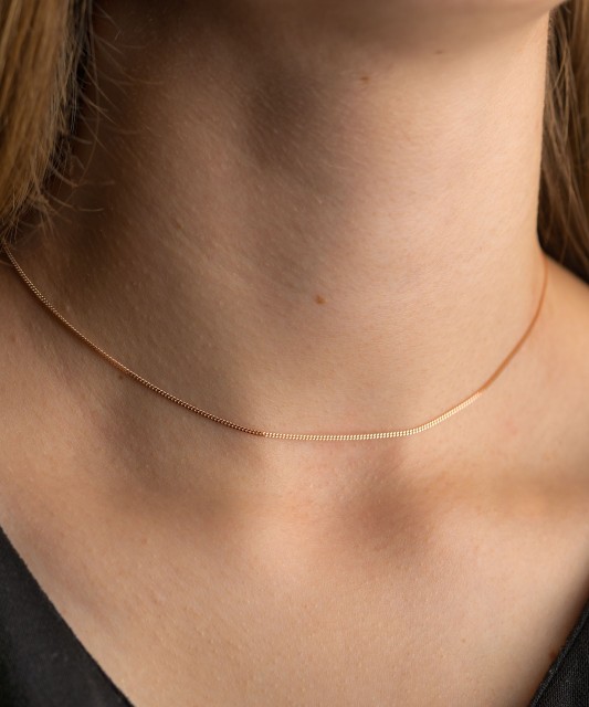 Gold chain "Curb" 1.2mm