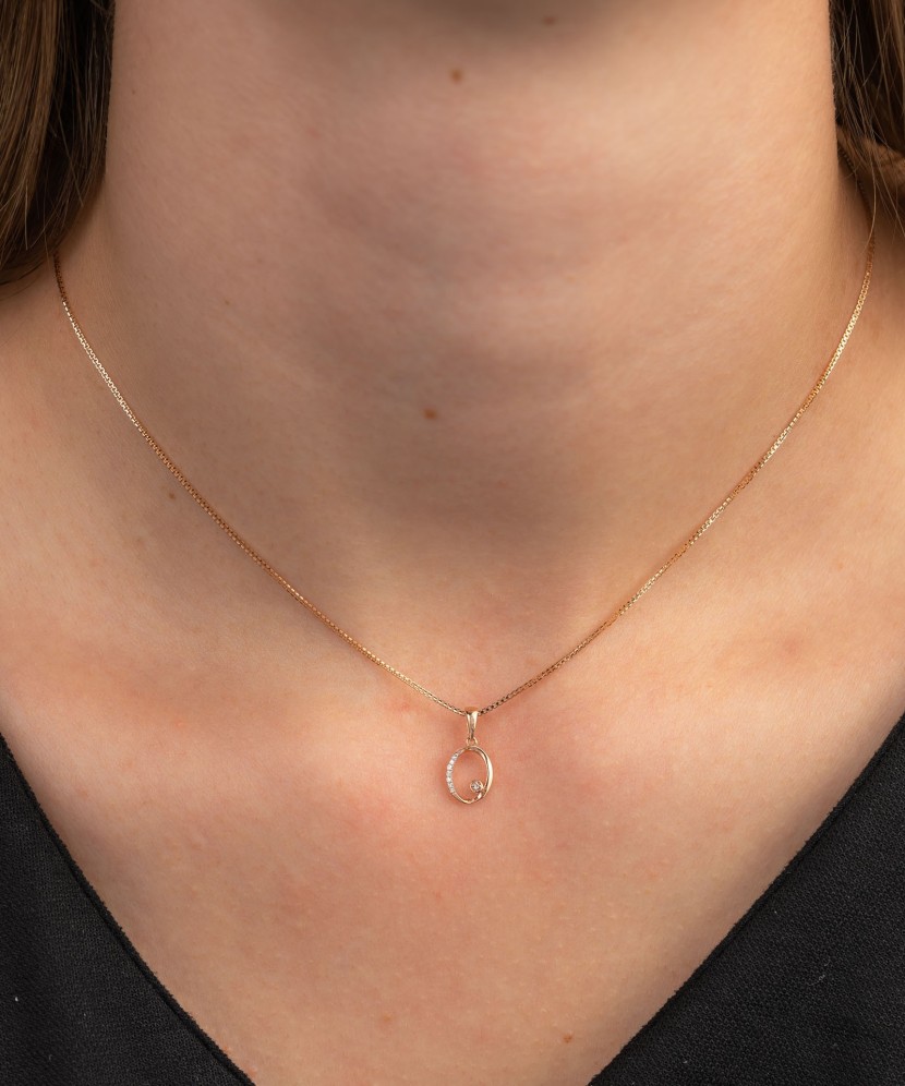 Золотой подвеска с бриллиантами Золотой подвеска с бриллиантами