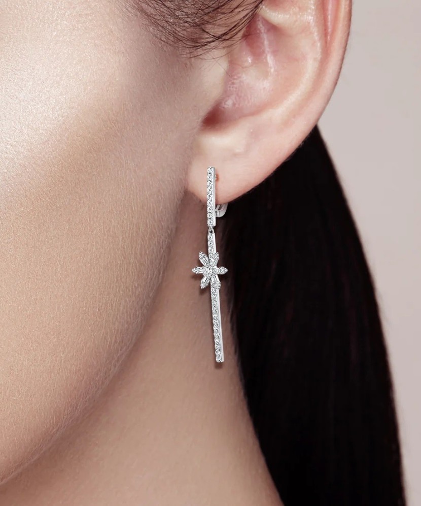 Sterling silver earrings with zircons Sterling silver earrings with zircons