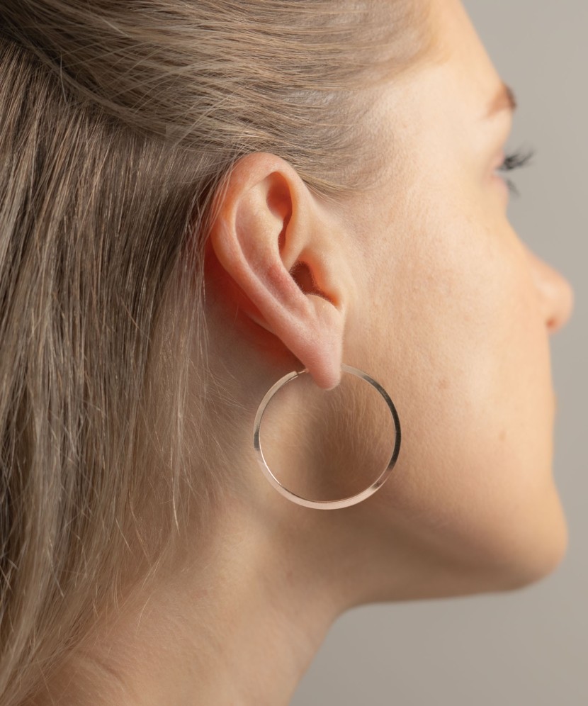 Gold hoop earrings 35mm Gold hoop earrings 35mm