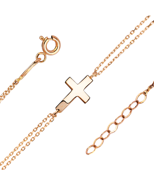 Gold bracelet "Cross"