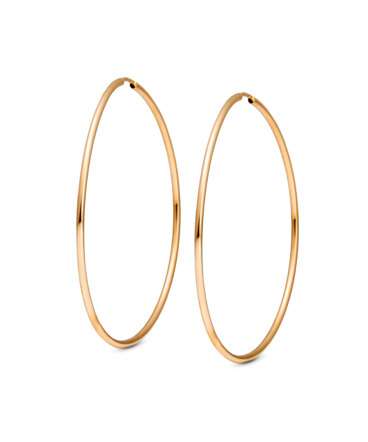 Gold hoop earrings 50mm