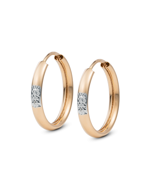 Gold earrings 19mm