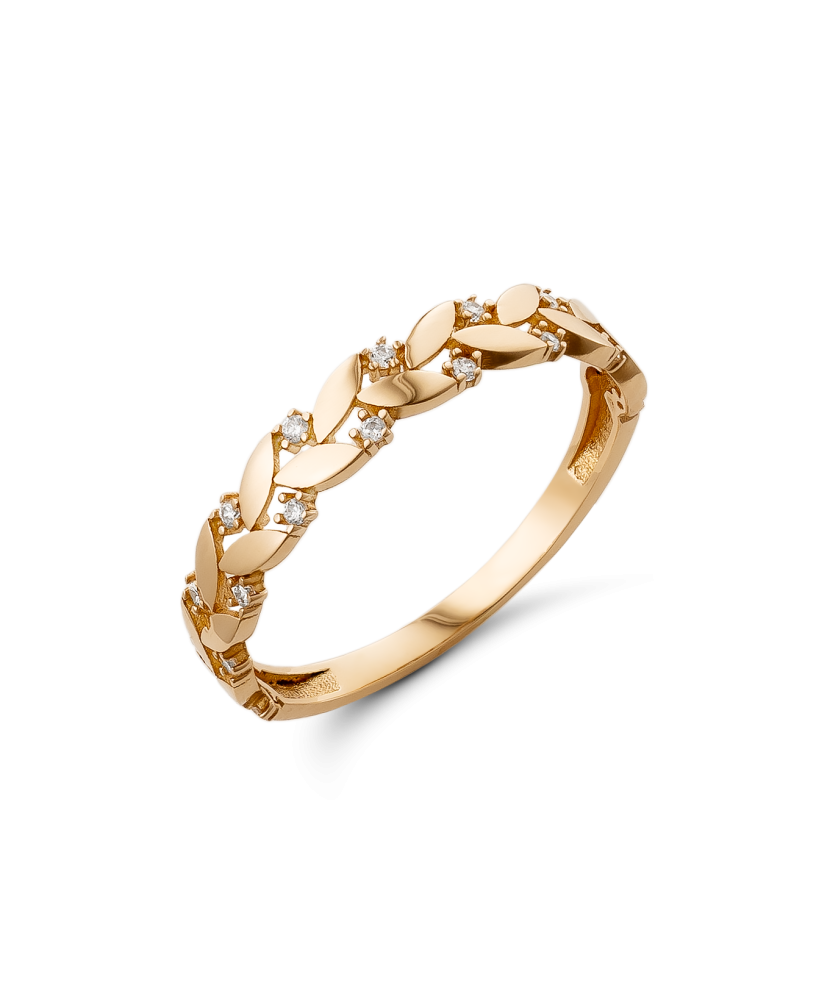 Золотое кольцо с цирконами