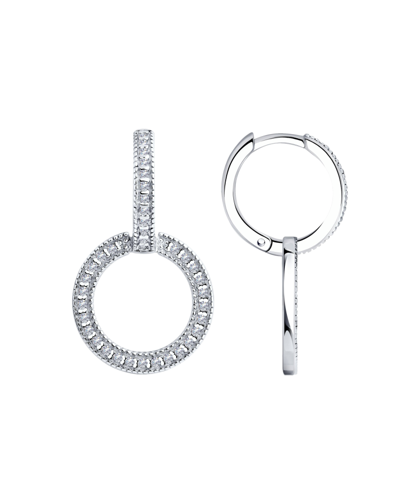 Sterling silver earrings with zircons Sterling silver earrings with zircons