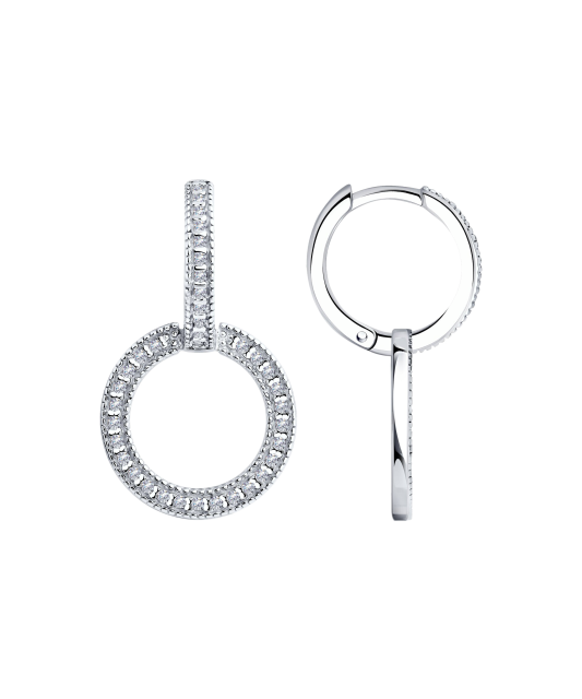 Sterling silver earrings with zircons