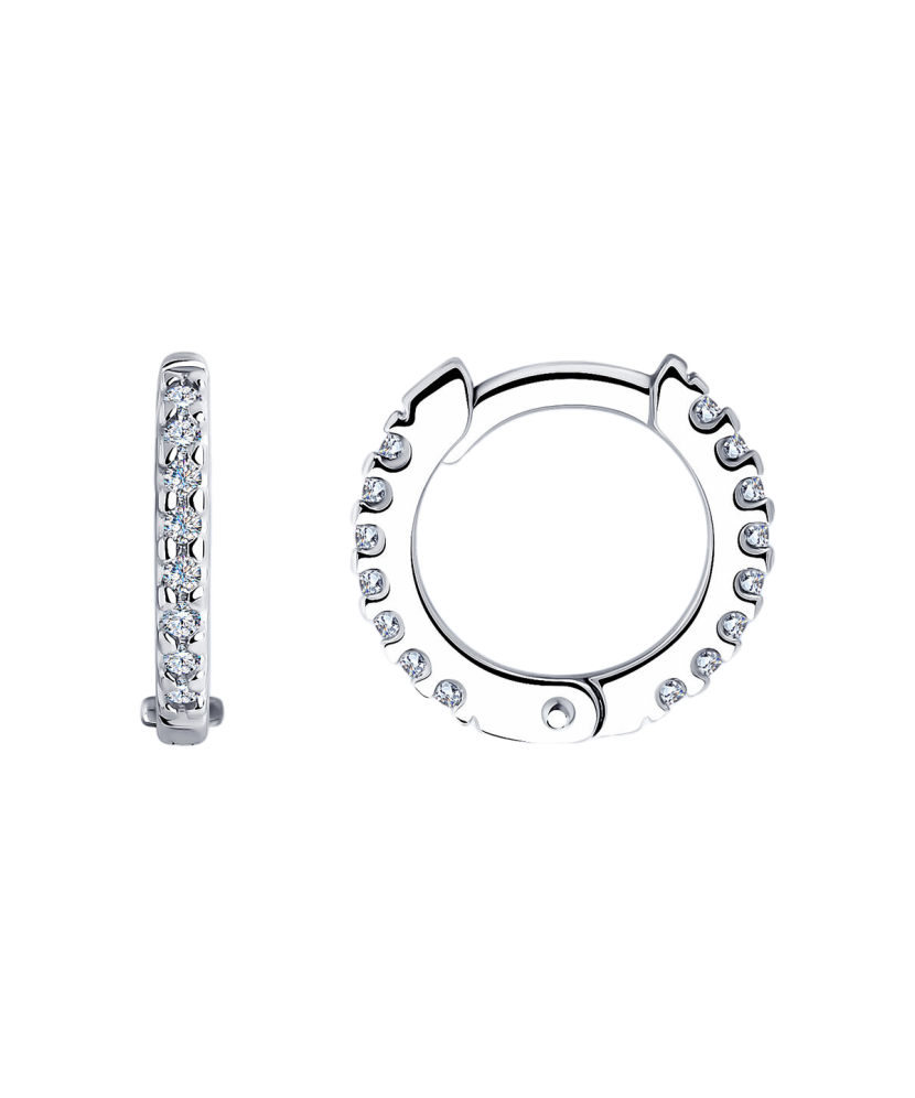 Sterling silver earrings with zircons