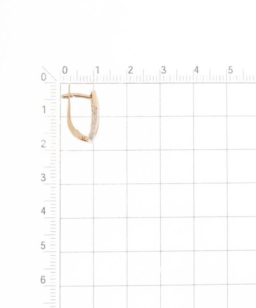 Auksiniai auskarai su cirkoniais - Auksiniai auskarai - Goldinga