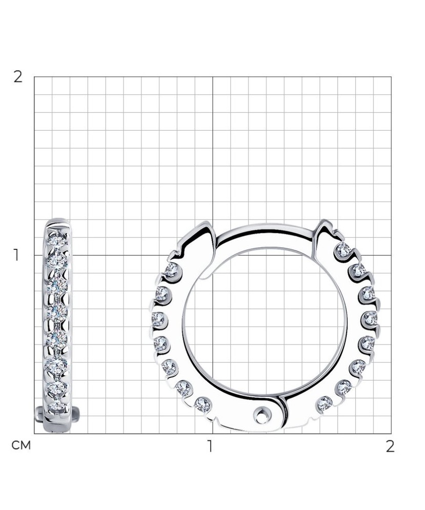 Sterling silver earrings with zircons
