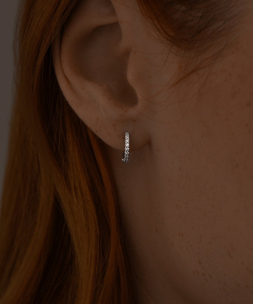 Sterling silver earrings with zircons