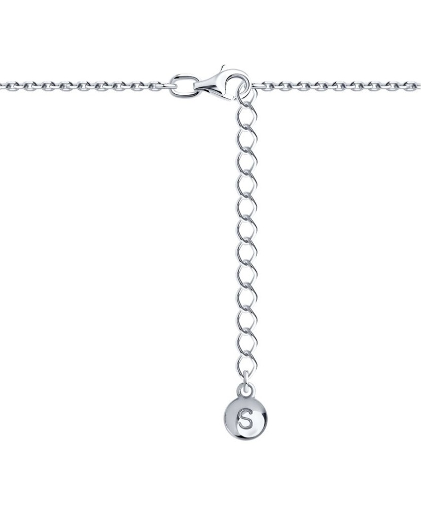 Sterling silver chain with zirconium pendant