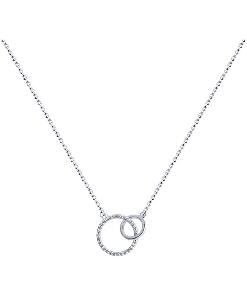Sterling silver chain with zirconium pendant