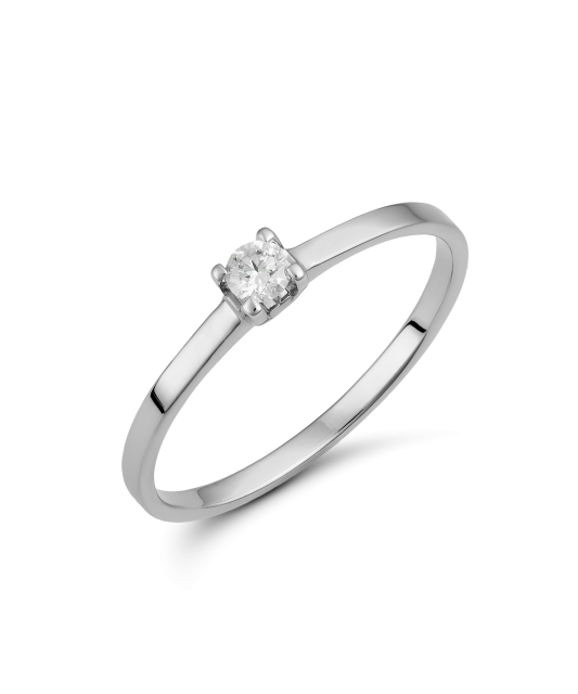 White gold ring with diamonds