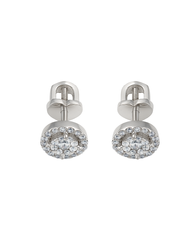 White gold earrings with diamonds