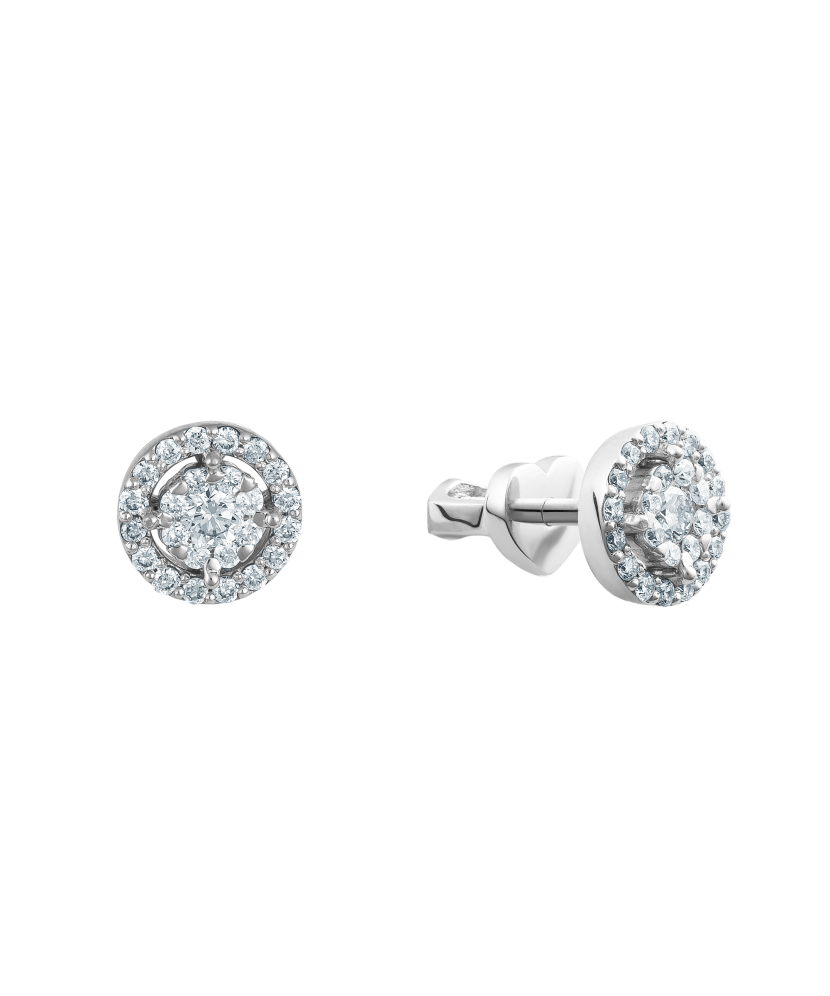 White gold earrings with diamonds