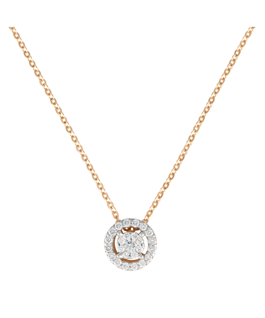 Gold chain with diamond pendant