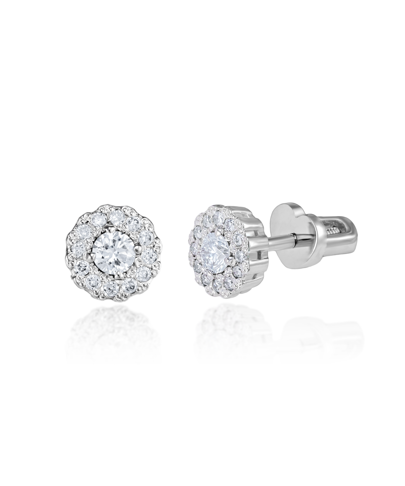 White gold earrings with diamonds