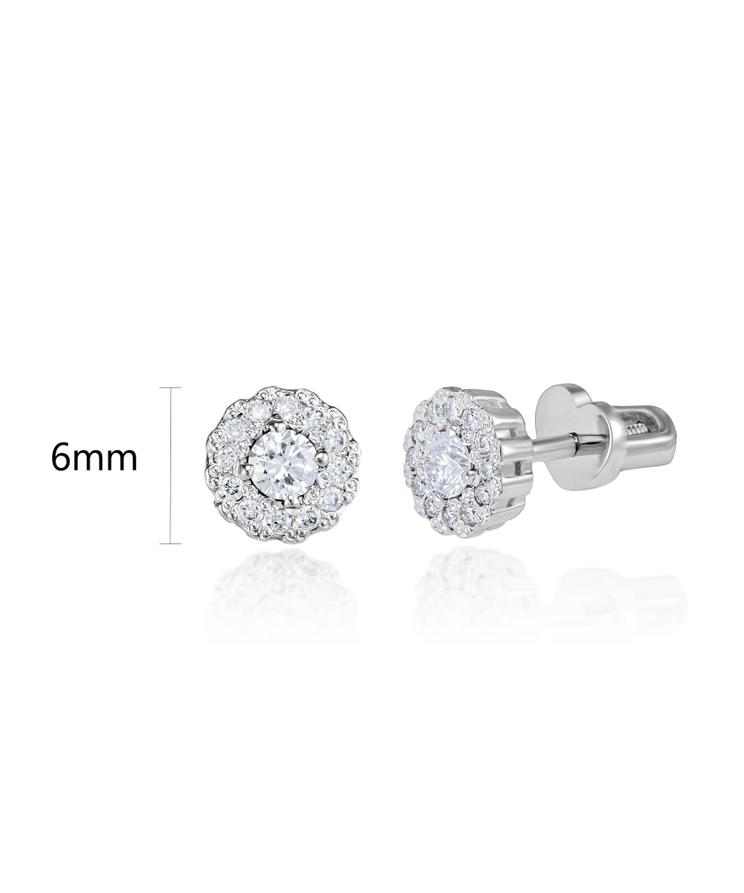 White gold earrings with diamonds