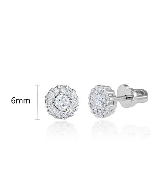White gold earrings with diamonds