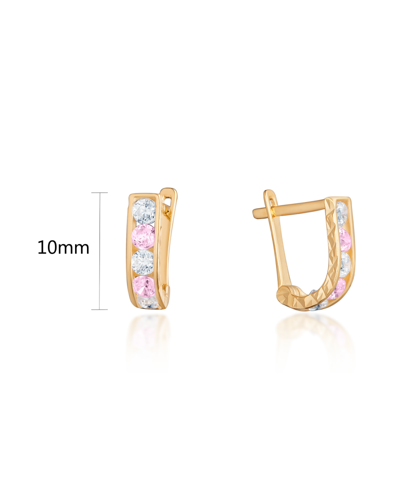 Золотые серьги с цирконами