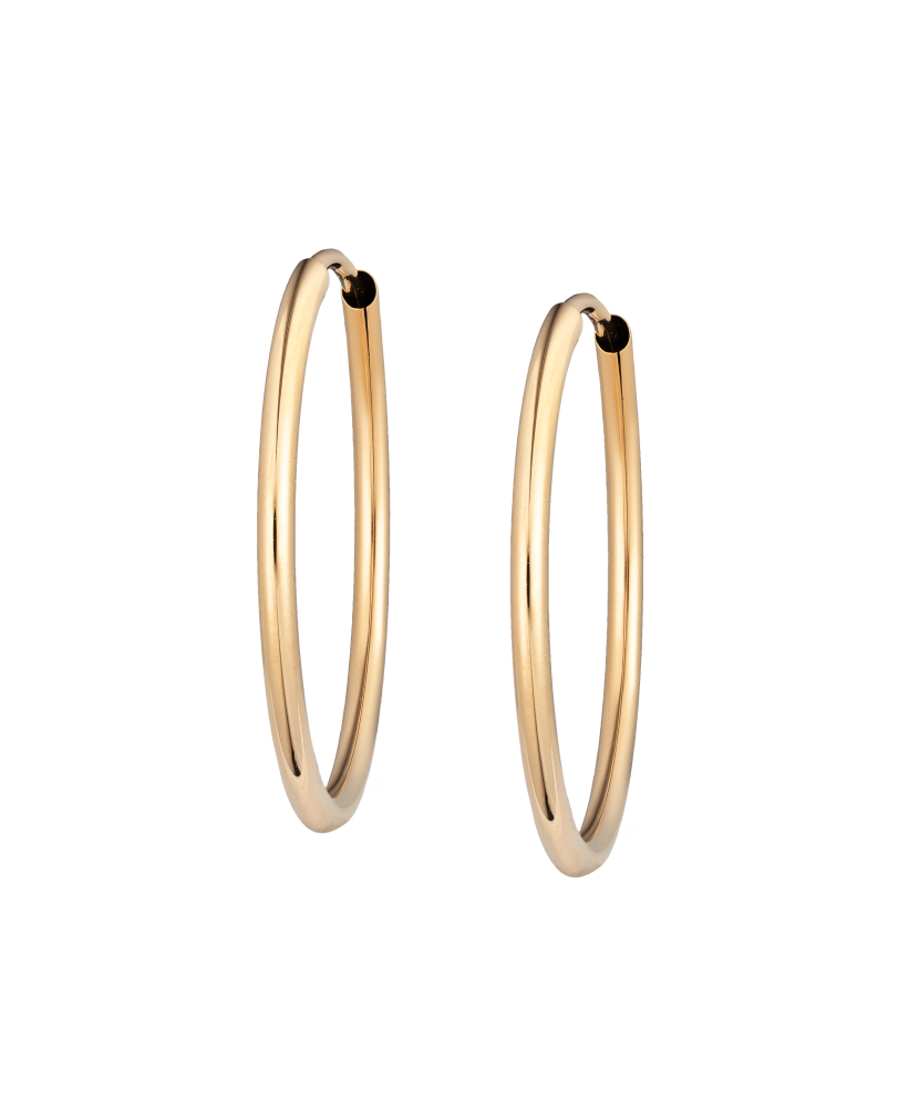 Gold hoop earrings 22mm