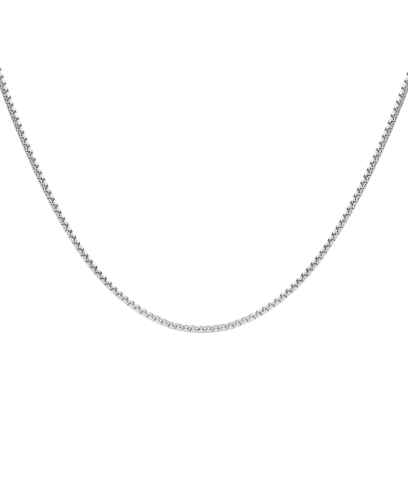 White gold chain "Box" 0.8mm