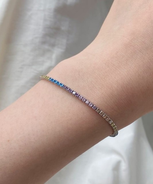 sidabrinė apyrankė su cirkoniais