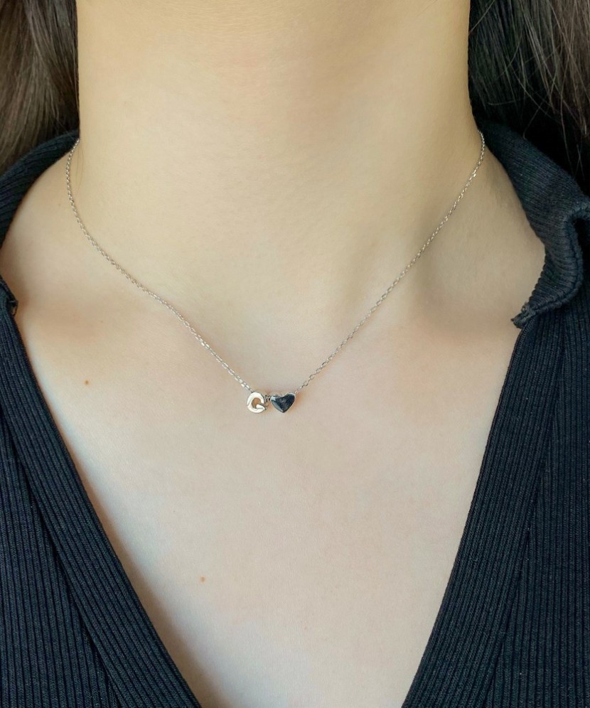 Sidabrinė Grandinėlė Su Pakabuku Raidė G