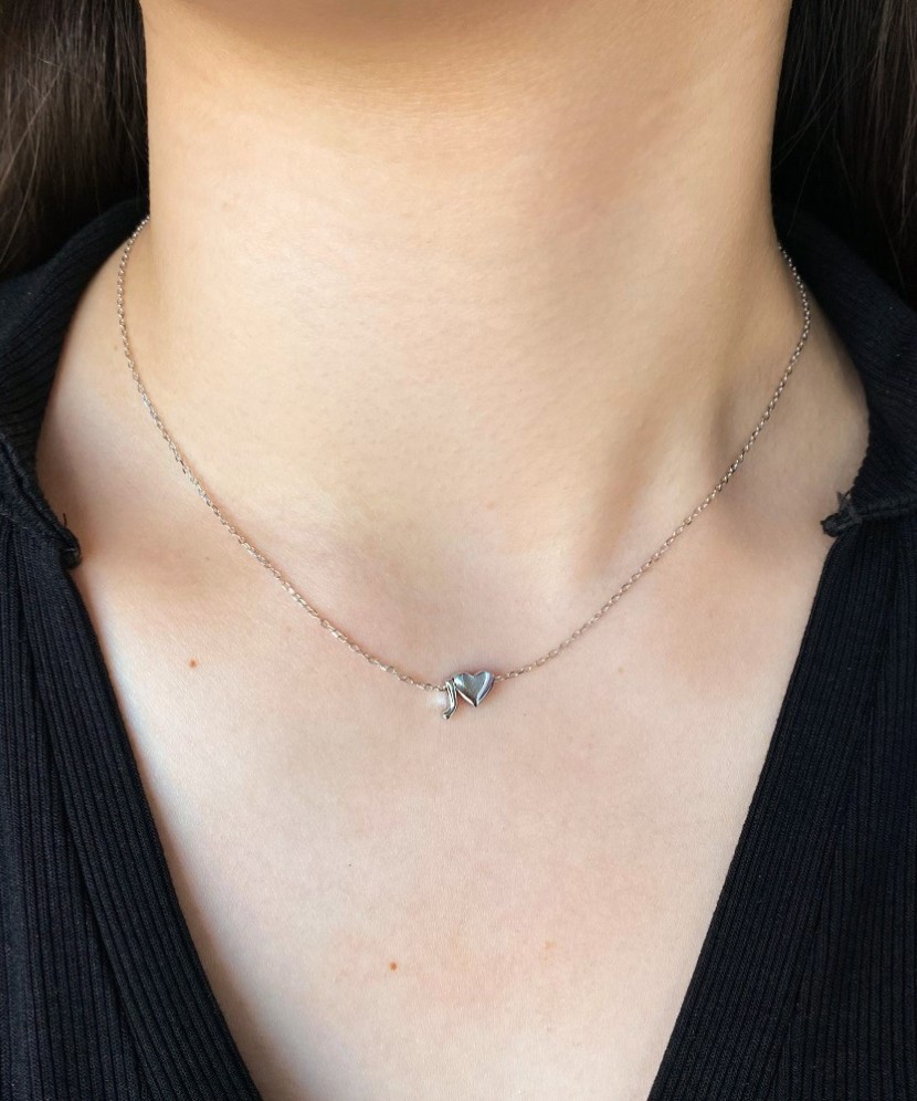 Sidabrinė Grandinėlė Su Pakabuku Raidė J