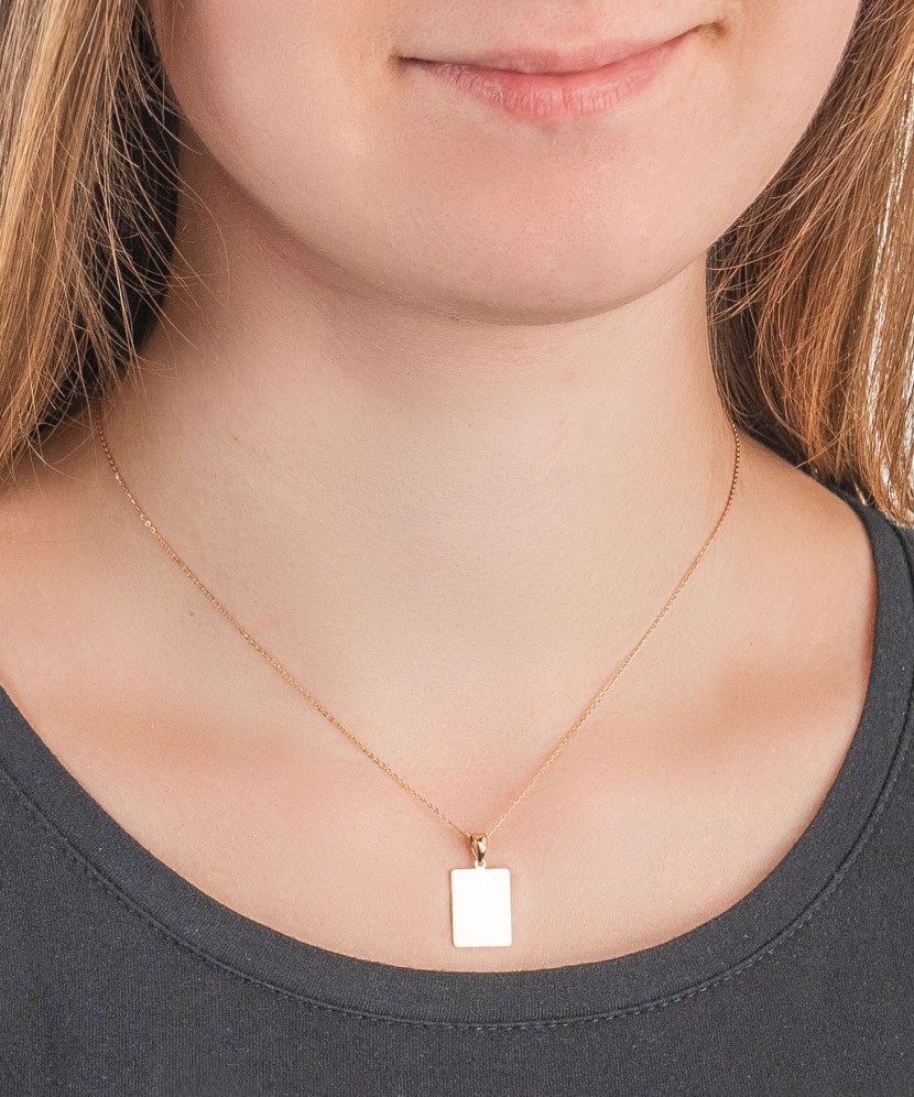 Gold pendant "plate"