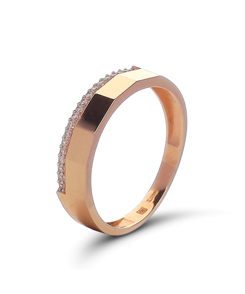 Золотое кольцо с цирконами Золотое кольцо с цирконами