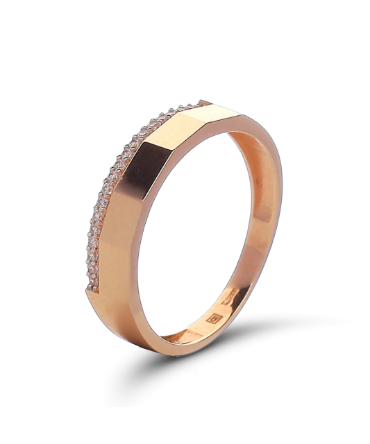 Золотое кольцо с цирконами