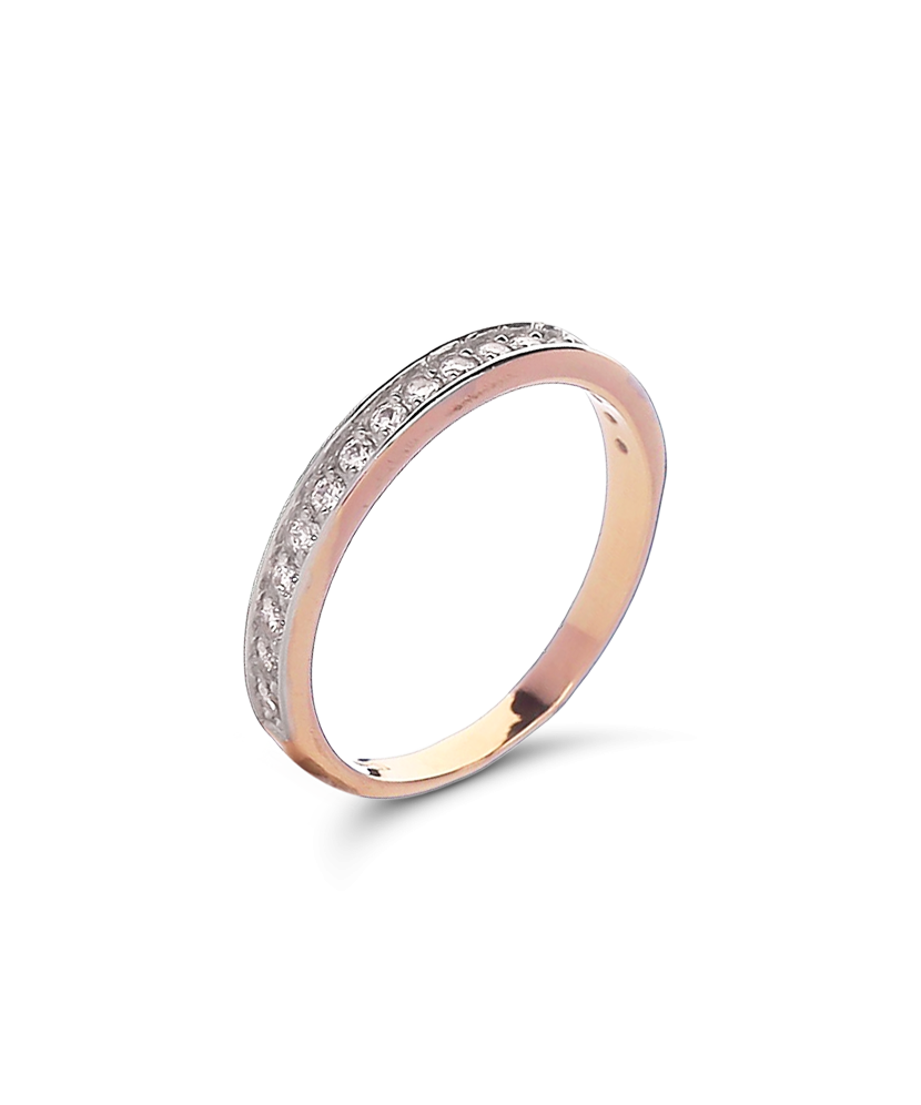 Gold ring with zircons Gold ring with zircons