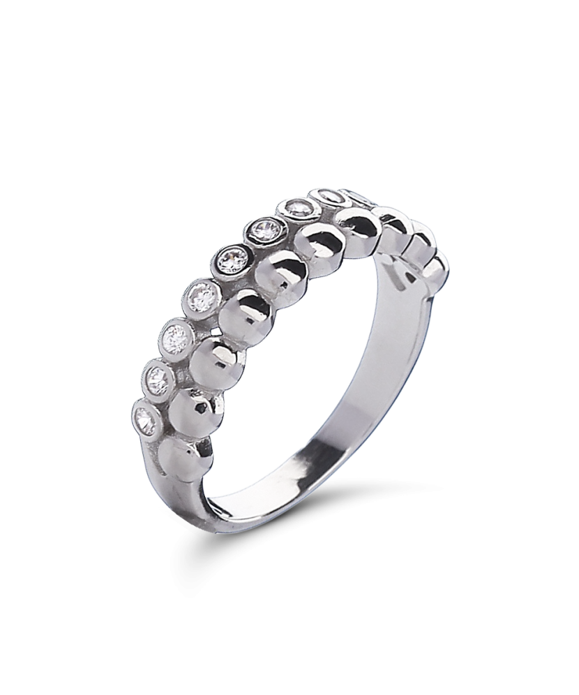 Sterling silver ring with zircons Sterling silver ring with zircons